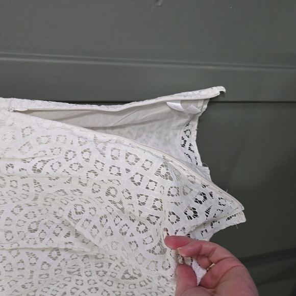 Talbots Ivory Lace Sleeveless Top - Picture 5 of 6